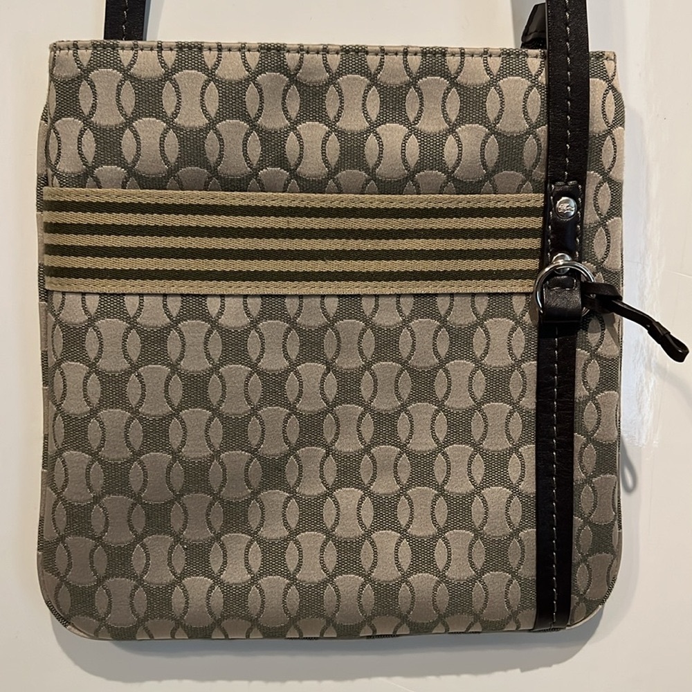 Lacoste Monogram Leather Strap and Trim Crossbody‎